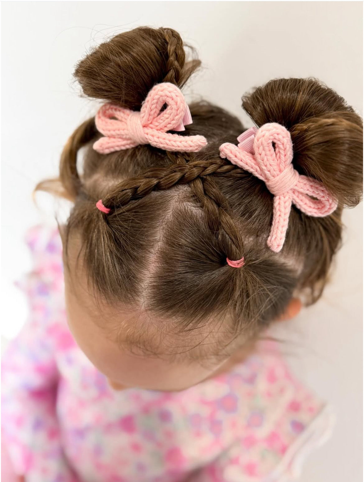 Knitted Bow Clips 2pk