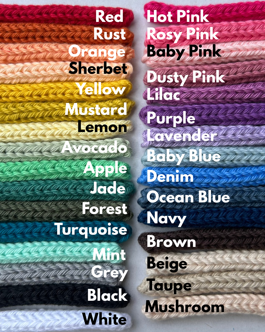 Knitted Names & Words