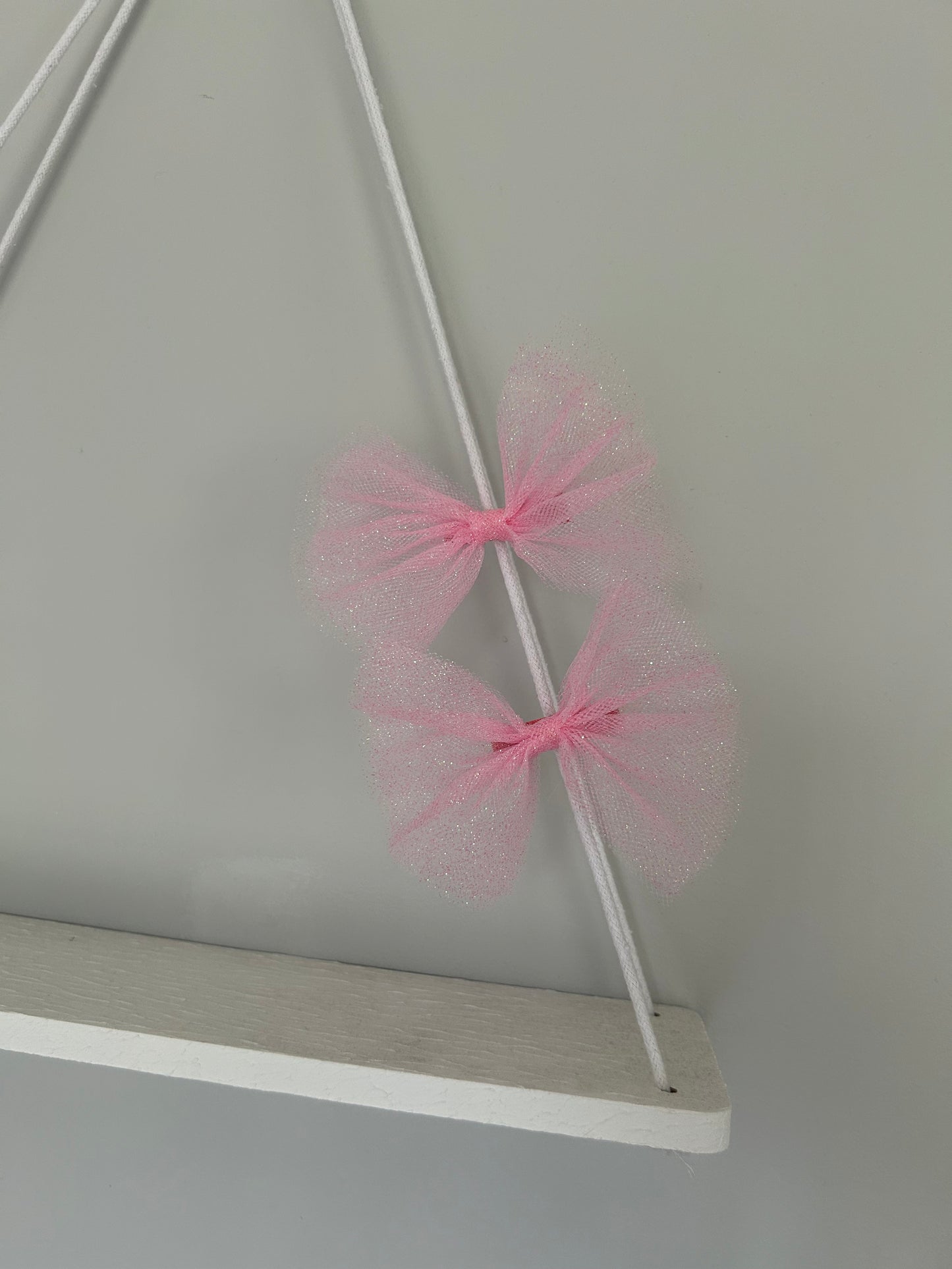 Glitter Bow Clips 2pk