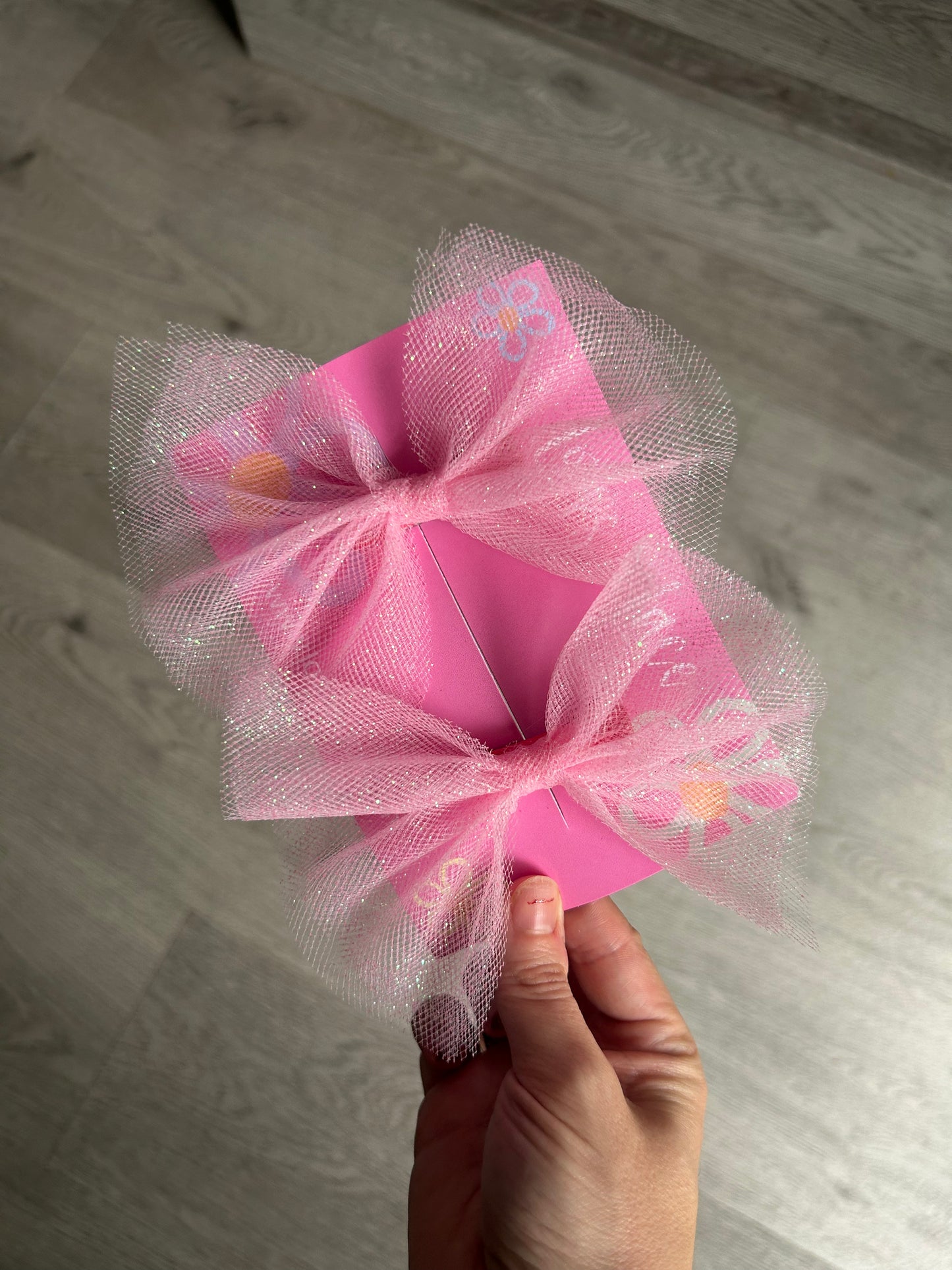 Glitter Bow Clips 2pk